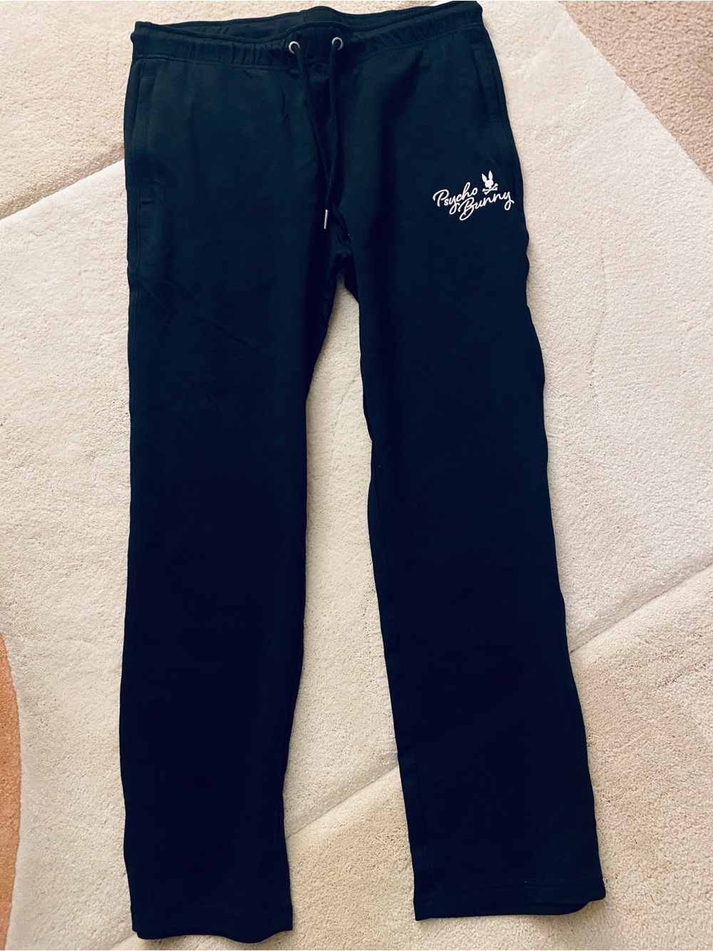 Psycho Bunny Black Men's Sweatpants with Script Logo